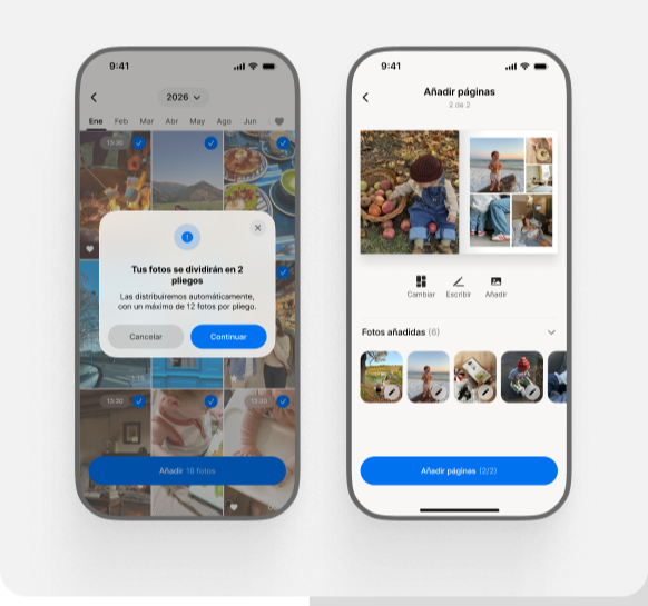 El límite de fotos por pliego: la app reparte y avisa