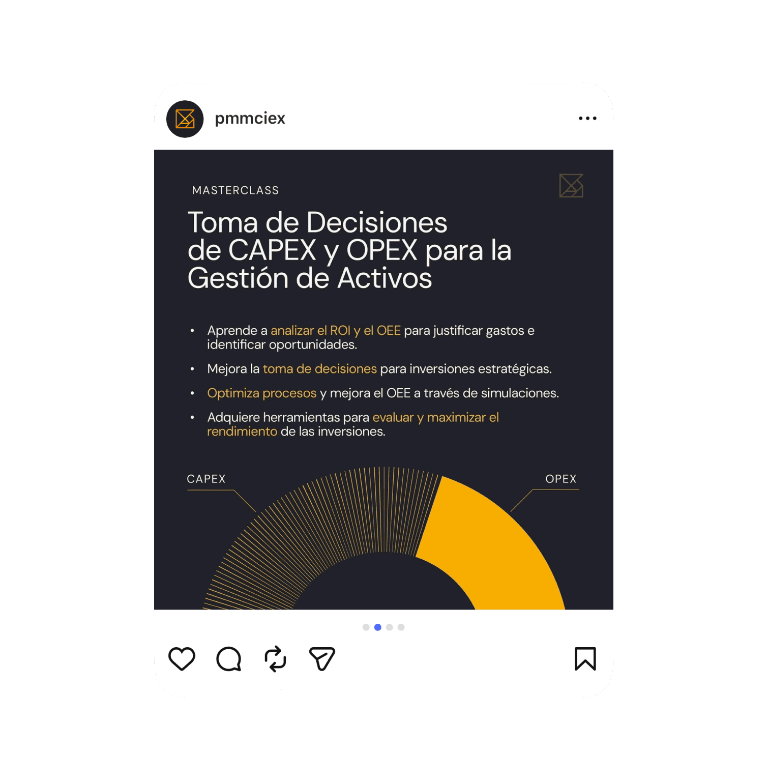 Publicación de Instagram: Toma de decisiones de CAPEX y OPEX para la gestión de activos