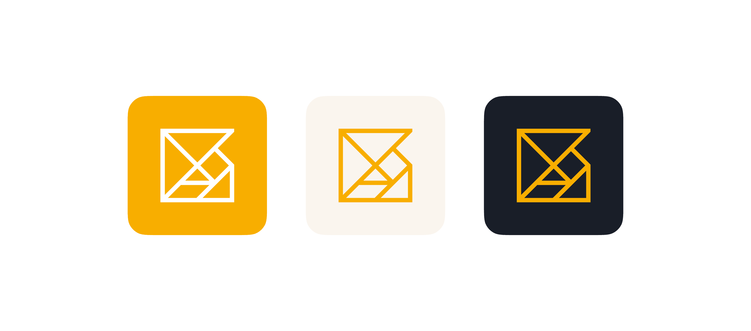 El símbolo de PMM CIEx en tres versiones: sobre amarillo, sobre crema y sobre negro